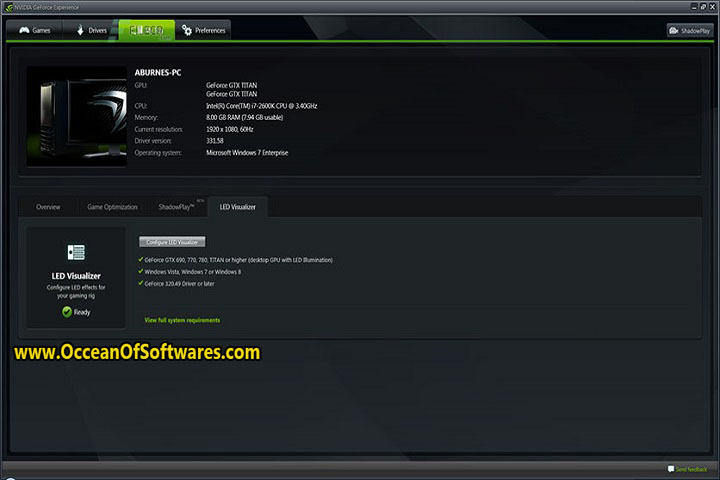NVIDIA GeForce Experience 3.26 Free Download