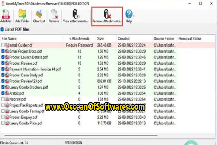 AssistMyTeam PDF Attachment Remover 1.0 Free Download
