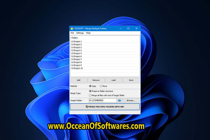 VovSoft Merge Multiple Folders 1.0 Free Download
